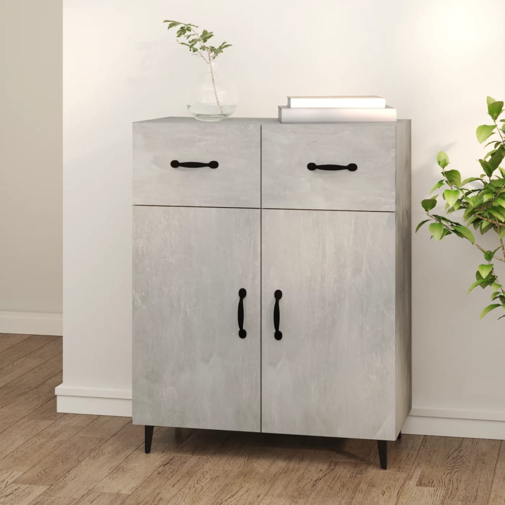 Sideboard Concrete Grey 69.5x34x90 cm Engineered Wood - Unbeatable Bargains