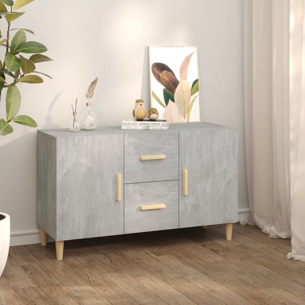 Sideboard Concrete Grey 100x36x60 cm Engineered Wood - Style and Chic