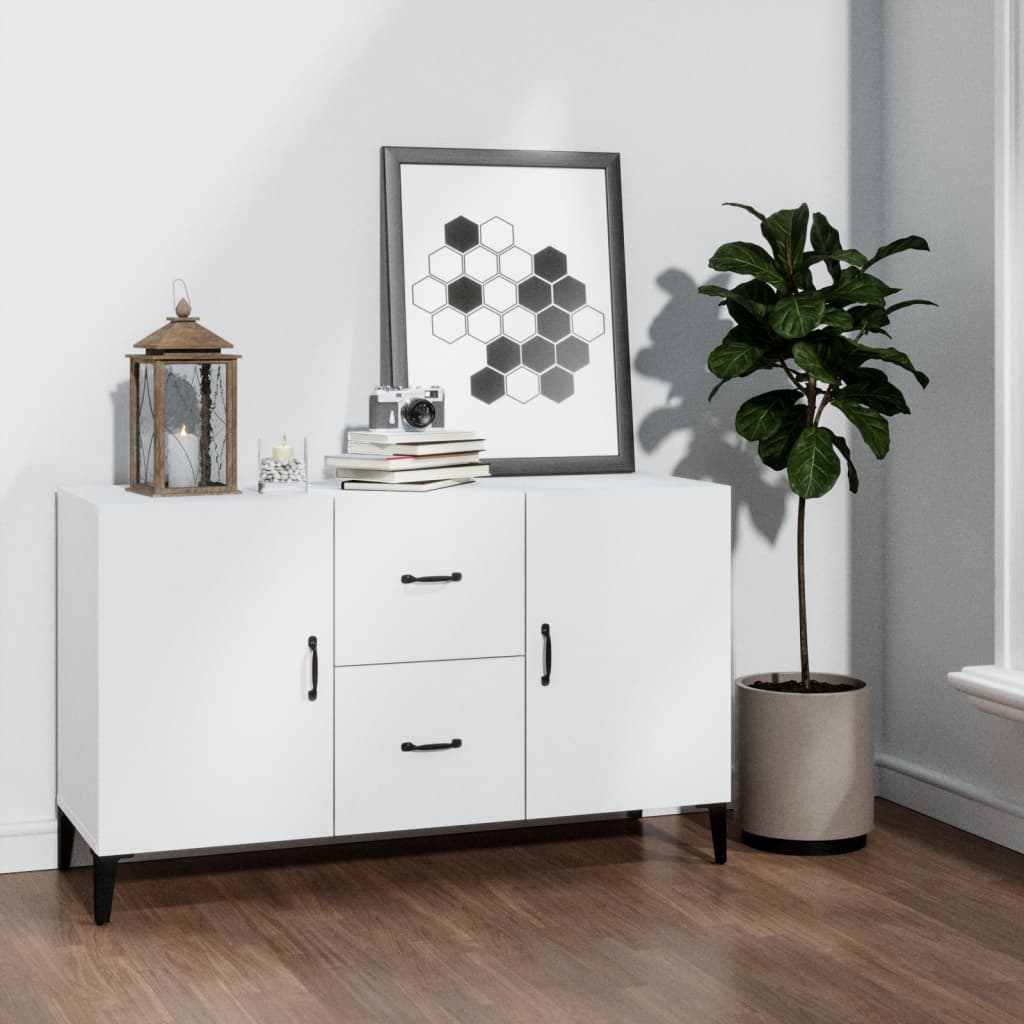 Sideboard White 100x36x60 cm Engineered Wood - Merkel Designers