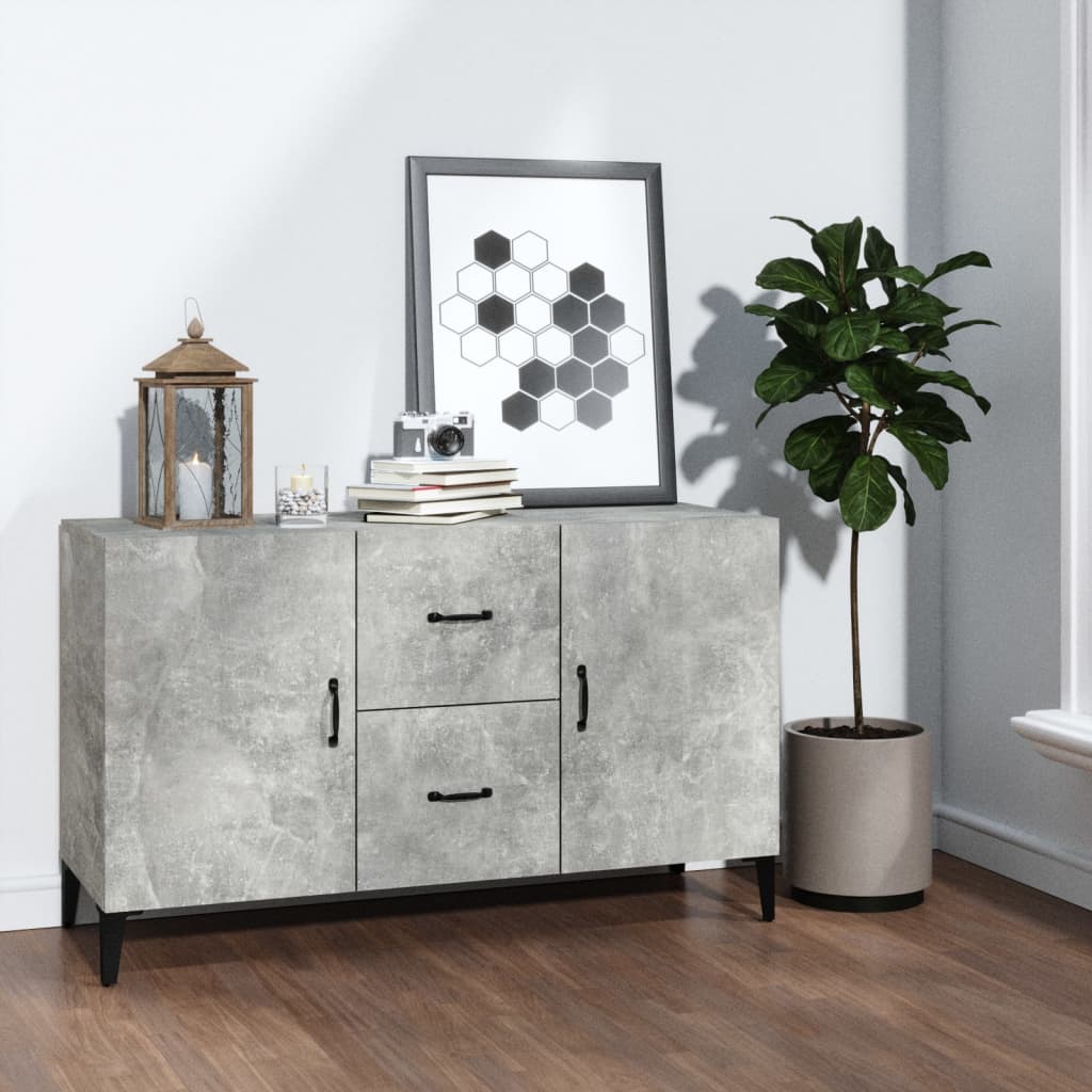 Sideboard Concrete Grey 100x36x60 cm Engineered Wood - Discount Dealers