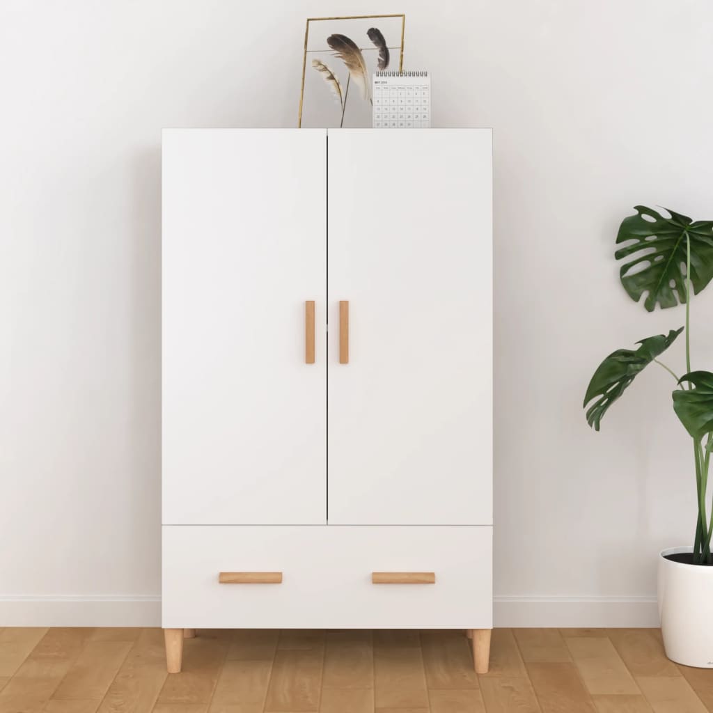 Highboard White 70x31x115 cm Engineered Wood - Style and Chic