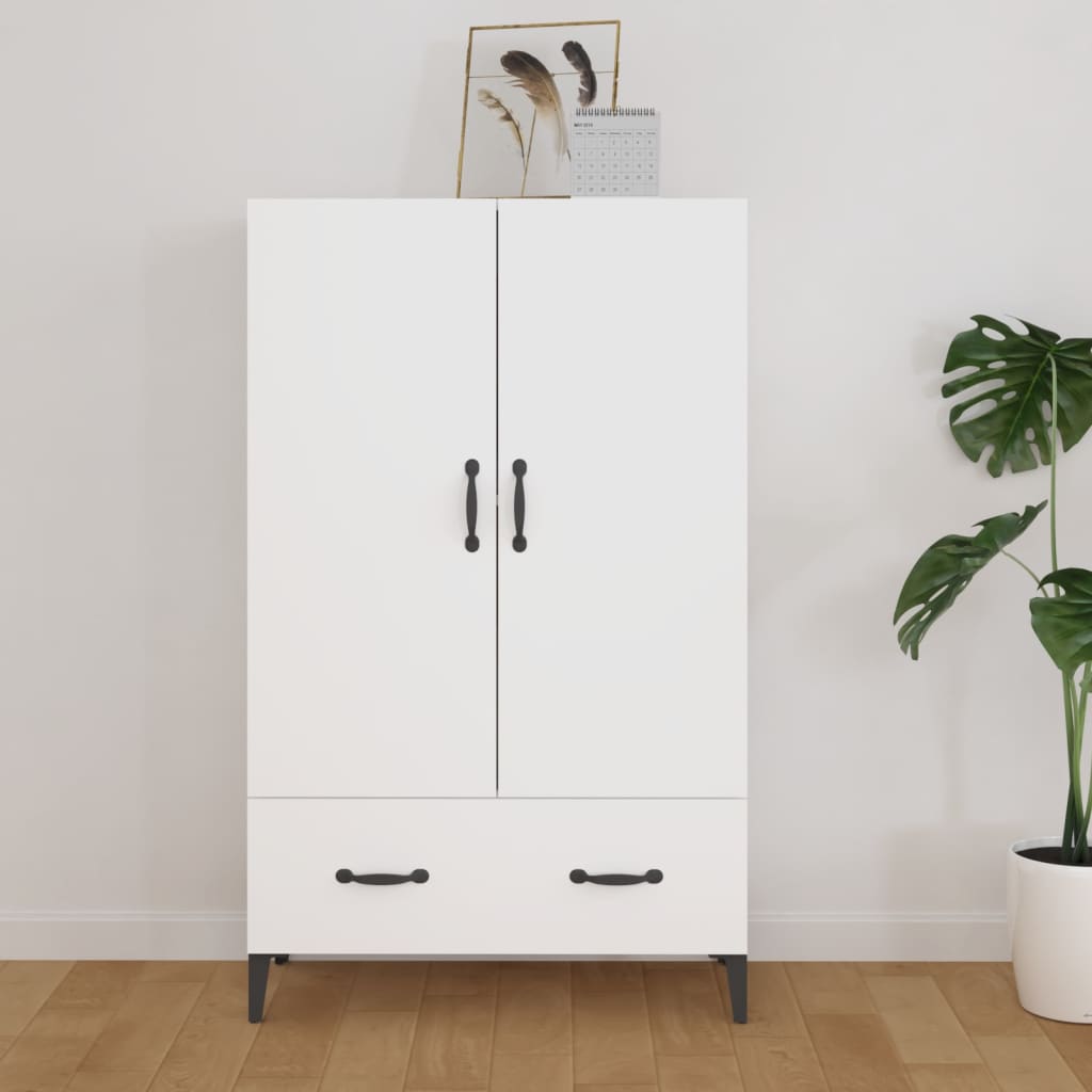 Highboard White 70x31x115 cm Engineered Wood - Casper Homes