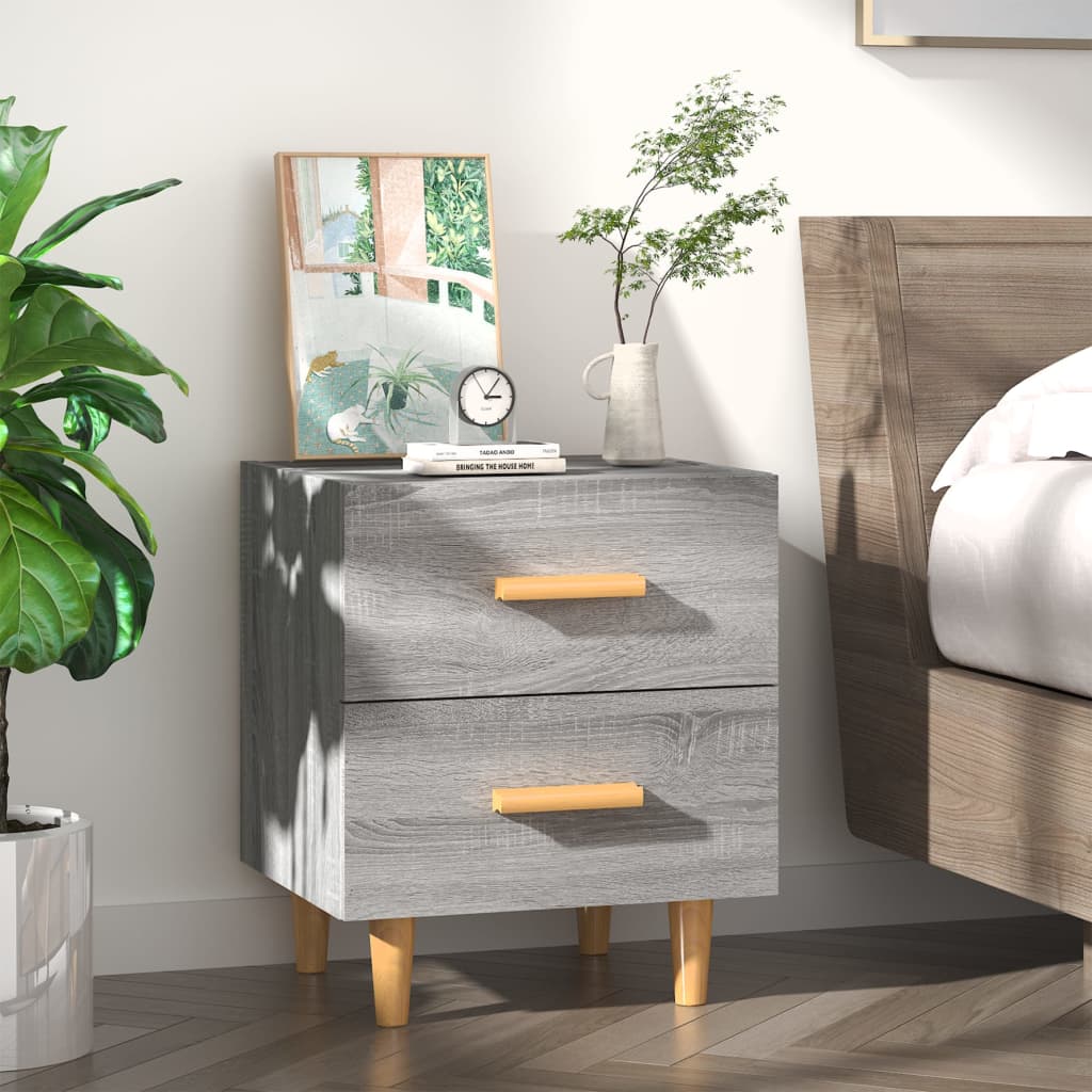 Bed Cabinet Grey Sonoma 40x35x47.5 cm - Sid & Sam