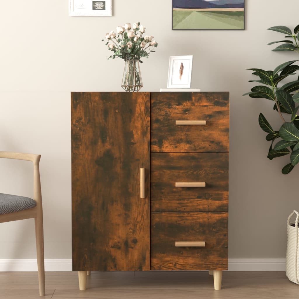 Sideboard Smoked Oak 69.5x34x90 cm Engineered Wood - Brittle & Co