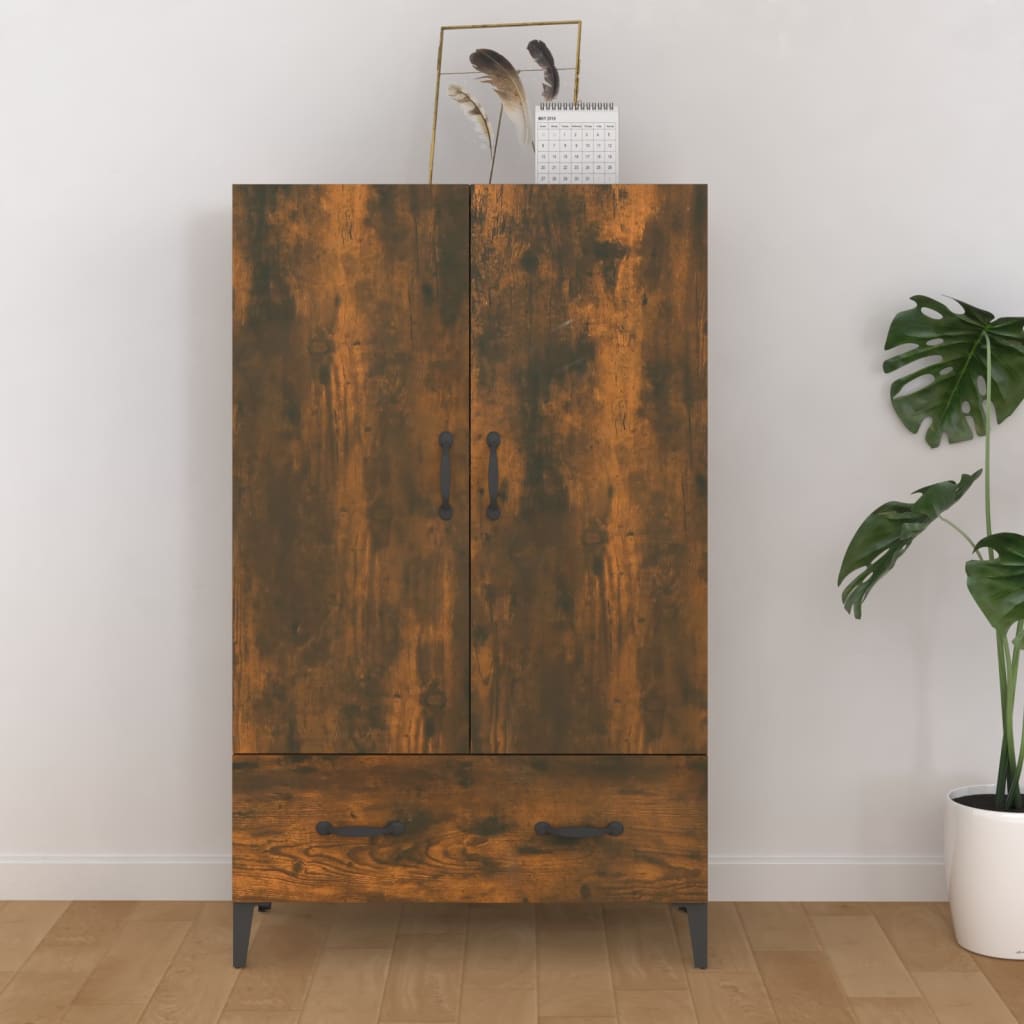 Highboard Smoked Oak 70x31x115 cm Engineered Wood - Brittle & Co
