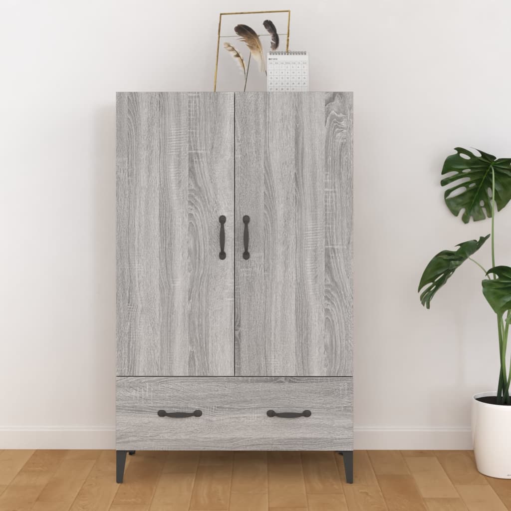 Highboard Grey Sonoma 70x31x115 cm Engineered Wood - Unbeatable Bargains
