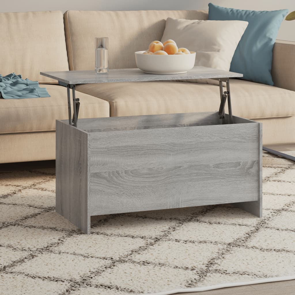 Coffee Table Grey Sonoma 102x55.5x52.5 cm Engineered Wood - Sid & Sam