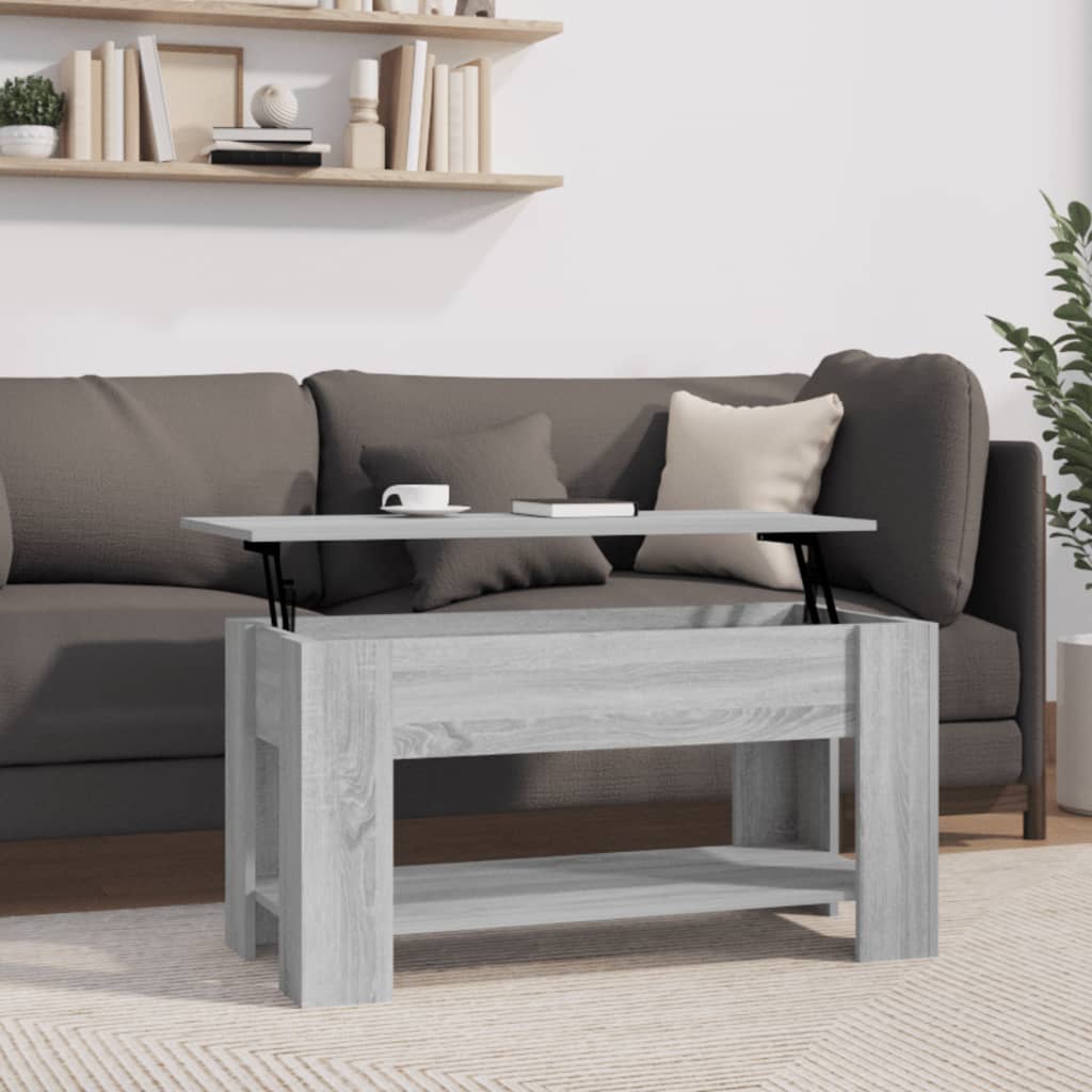 Coffee Table Grey Sonoma 101x49x52 cm Engineered Wood - Merkel Designers