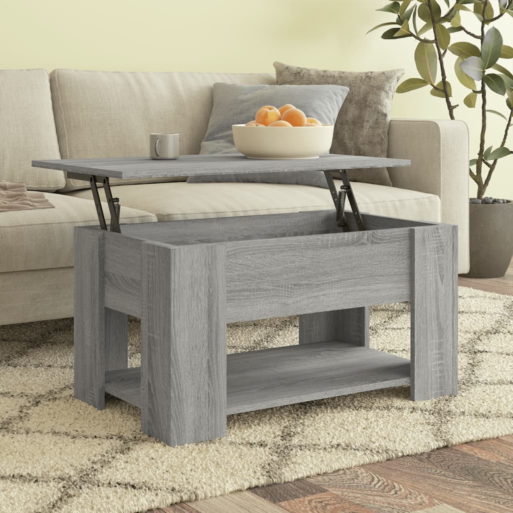 Coffee Table Grey Sonoma 79x49x41 cm Engineered Wood - All Things Good