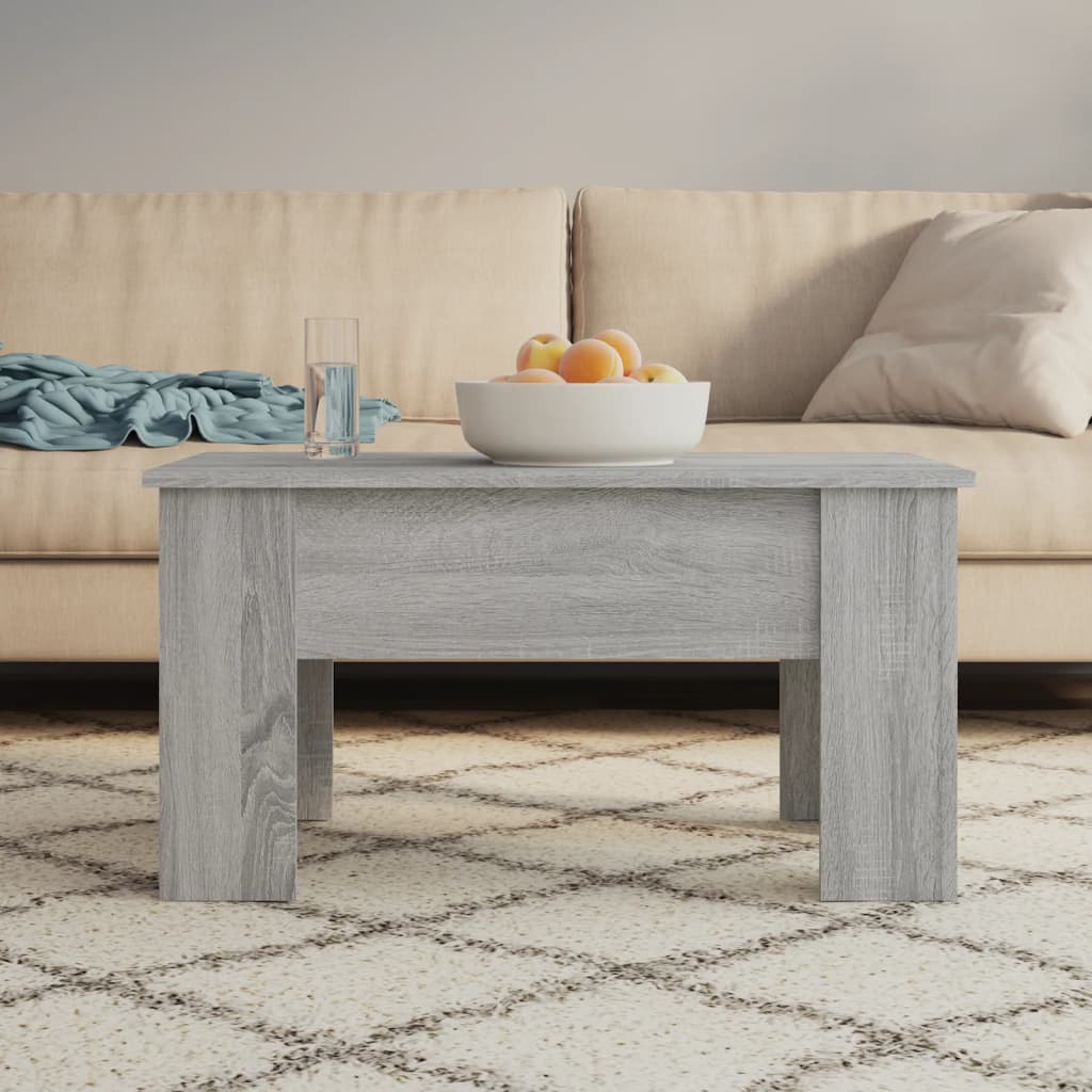 Coffee Table Grey Sonoma 79x49x41 cm Engineered Wood - Design Hut
