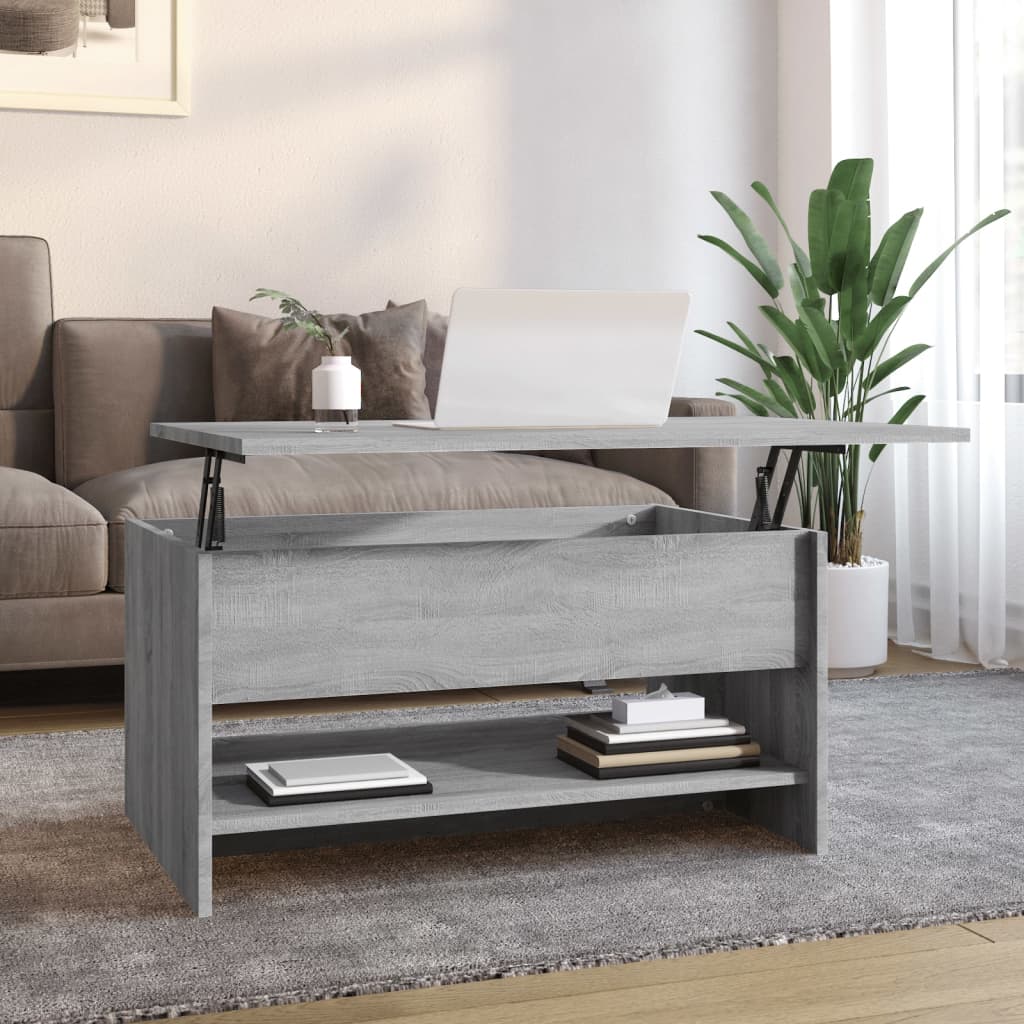 Coffee Table Grey Sonoma 80x50x40 cm Engineered Wood - All Things Good