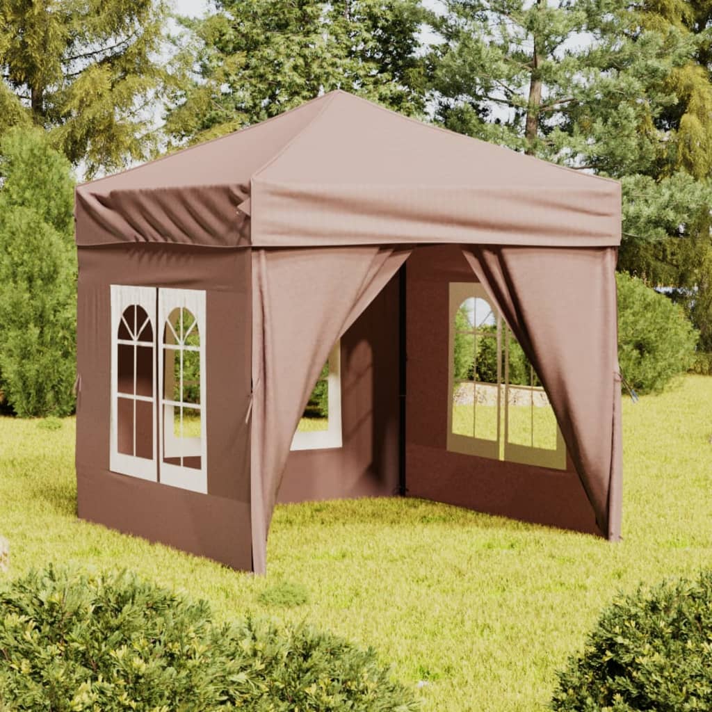 Folding Party Tent with Sidewalls Taupe 2x2 m - Merkel Designers