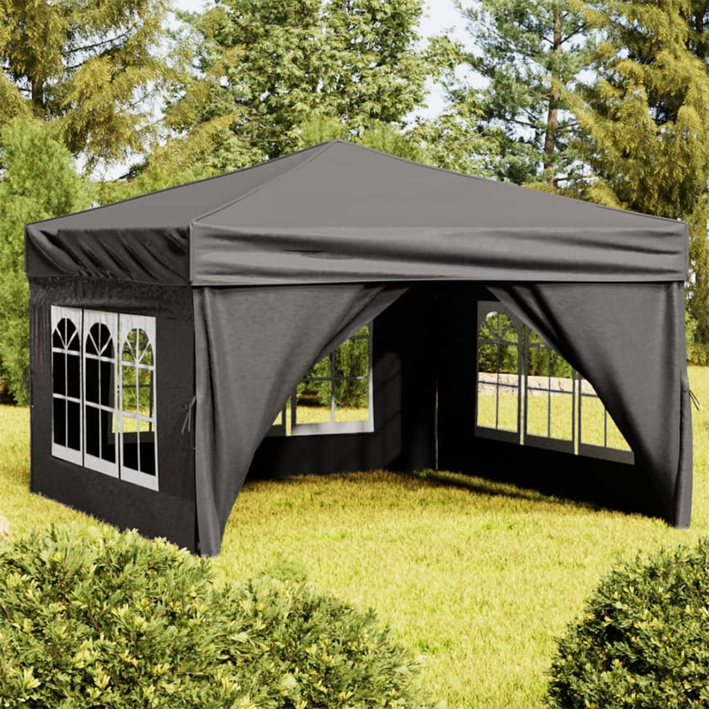Folding Party Tent with Sidewalls Anthracite 3x3 m - All Things Good