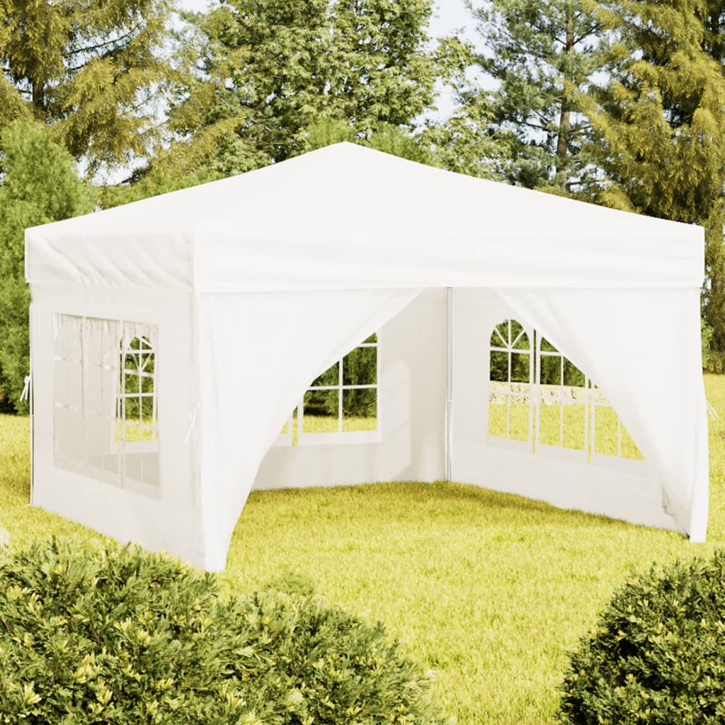 Folding Party Tent with Sidewalls White 3x3 m - Sid & Sam