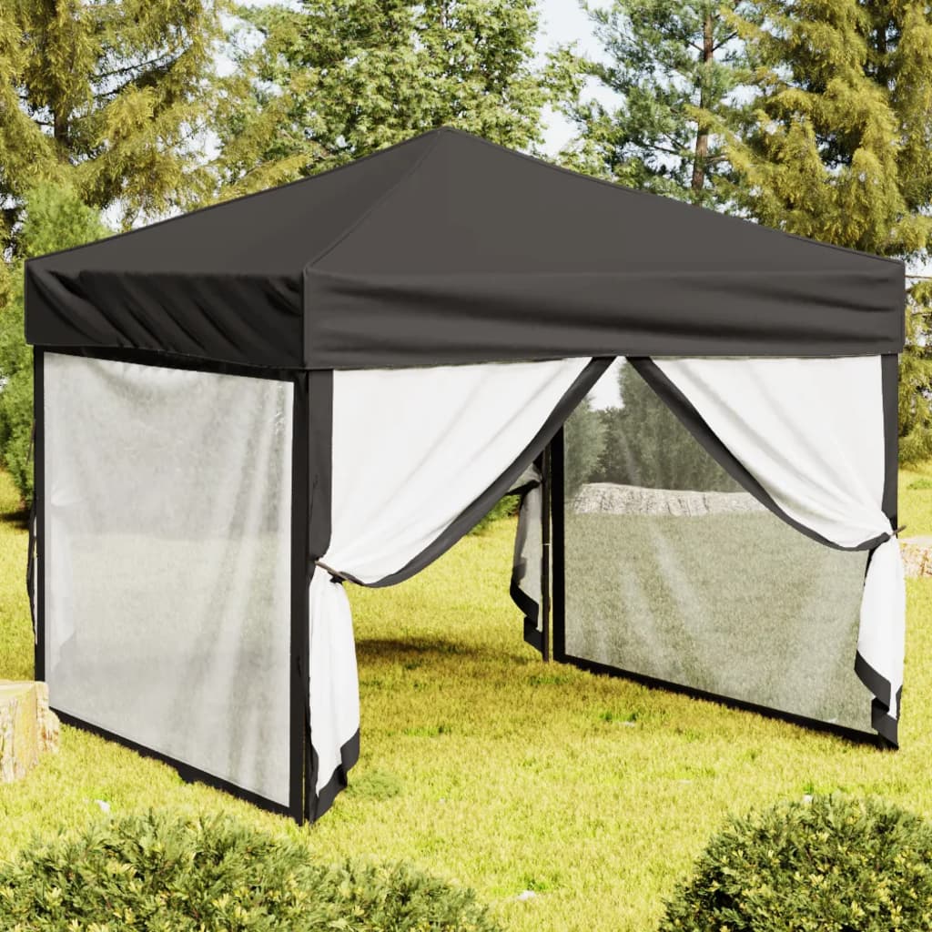 Folding Party Tent with Sidewalls Anthracite 3x3 m - Sid & Sam