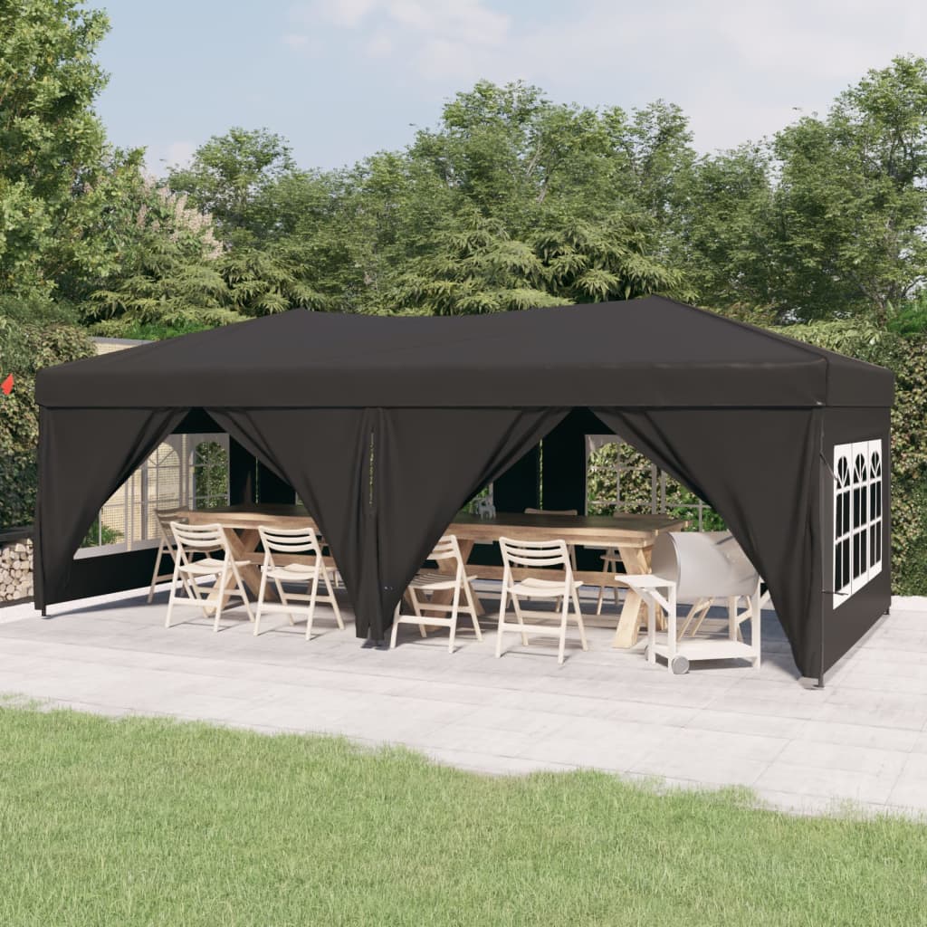 Folding Party Tent with Sidewalls Anthracite 3x6 m - Tyrell & Tyrell