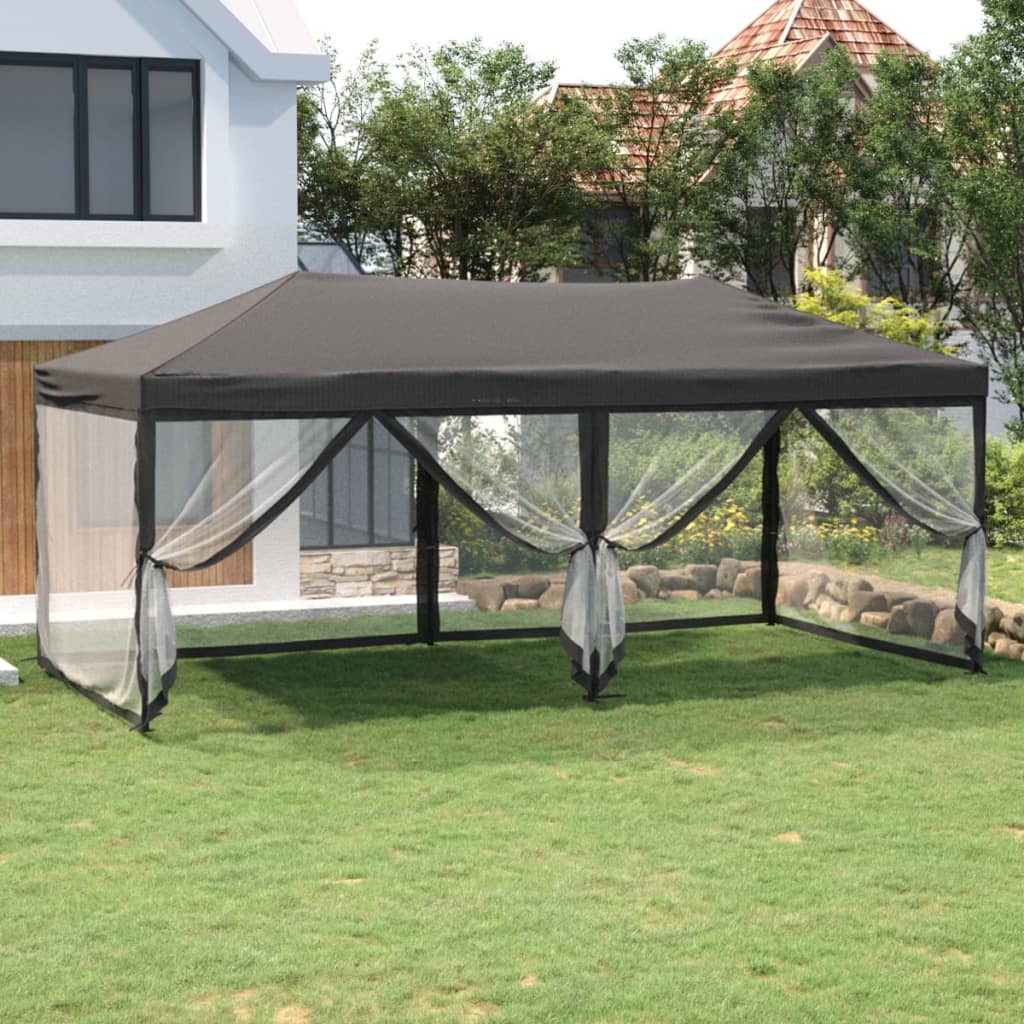 Folding Party Tent with Sidewalls Anthracite 3x6 m - Sid & Sam