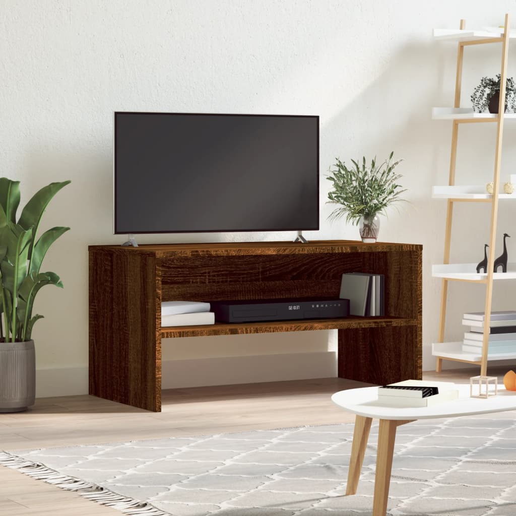 TV Cabinet Brown Oak 80x40x40 cm Engineered Wood - Direct Imports