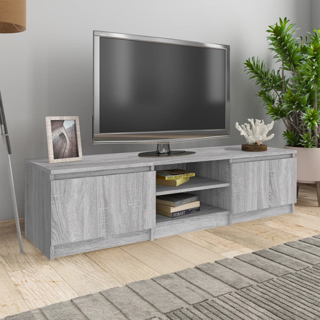TV Cabinet Grey Sonoma 140x40x35.5 cm Engineered Wood - Casper Homes