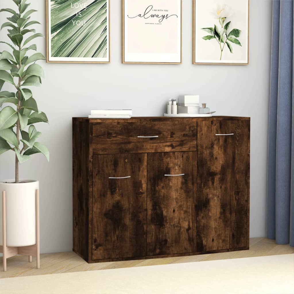 Sideboard Smoked Oak 88x30x70 cm Engineered Wood - Casper Homes