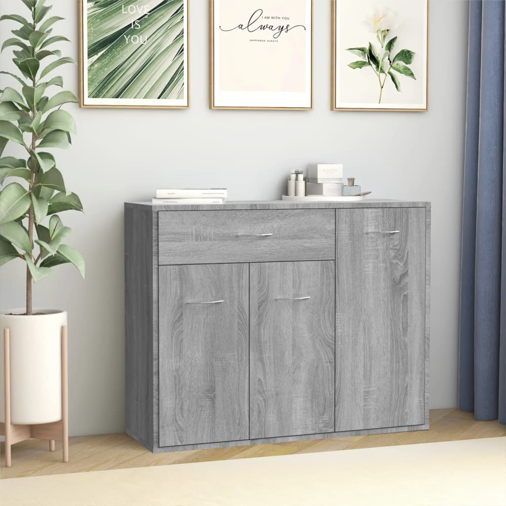 Sideboard Grey Sonoma 88x30x70 cm Engineered Wood - All Things Good