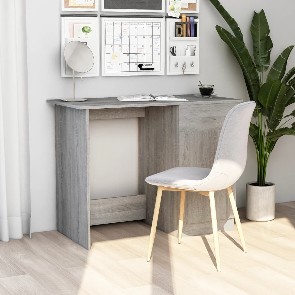 Desk Grey Sonoma 100x50x76 cm Engineered Wood - Direct Imports