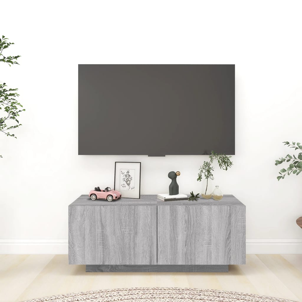 TV Cabinet Grey Sonoma 100x35x40 cm Engineered Wood - Casper Homes