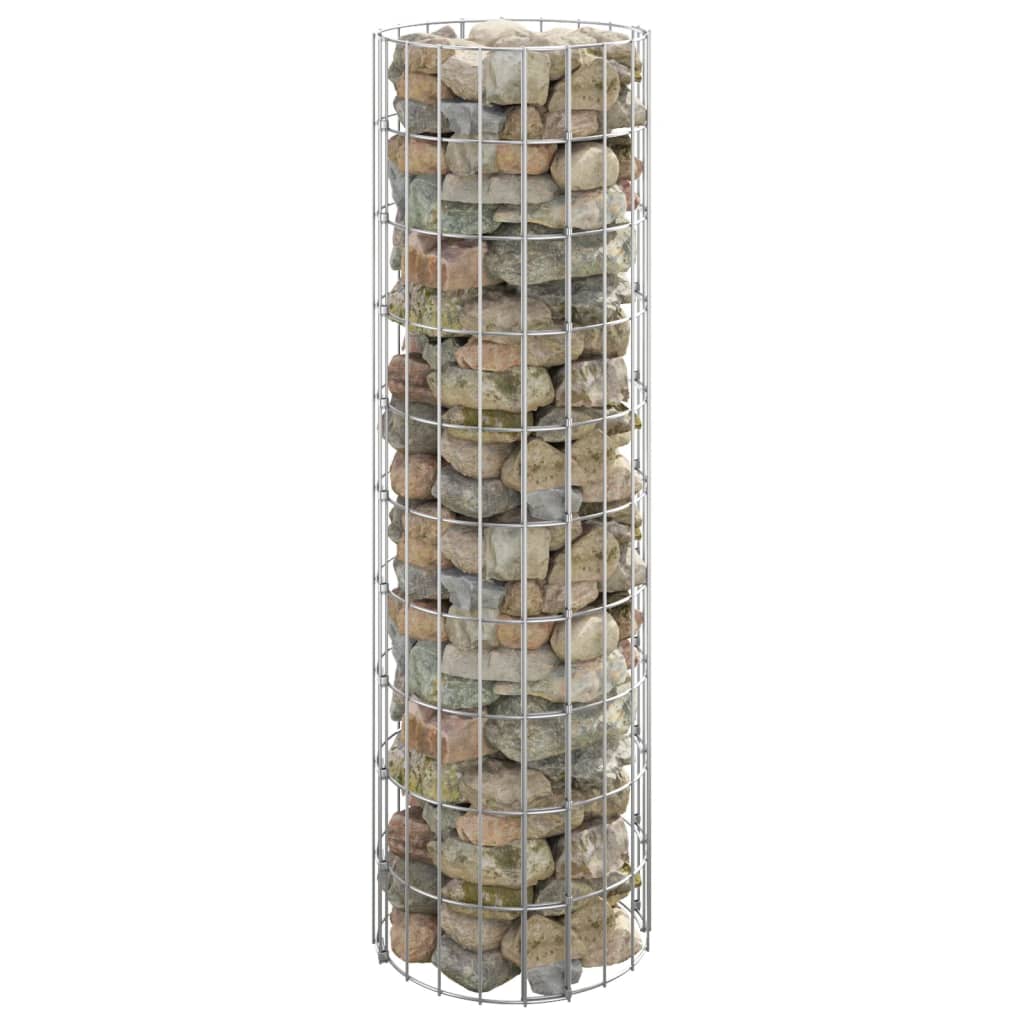 Circular Gabion Pole Galvanised Steel Ã ̃30x100 cm - Direct Imports