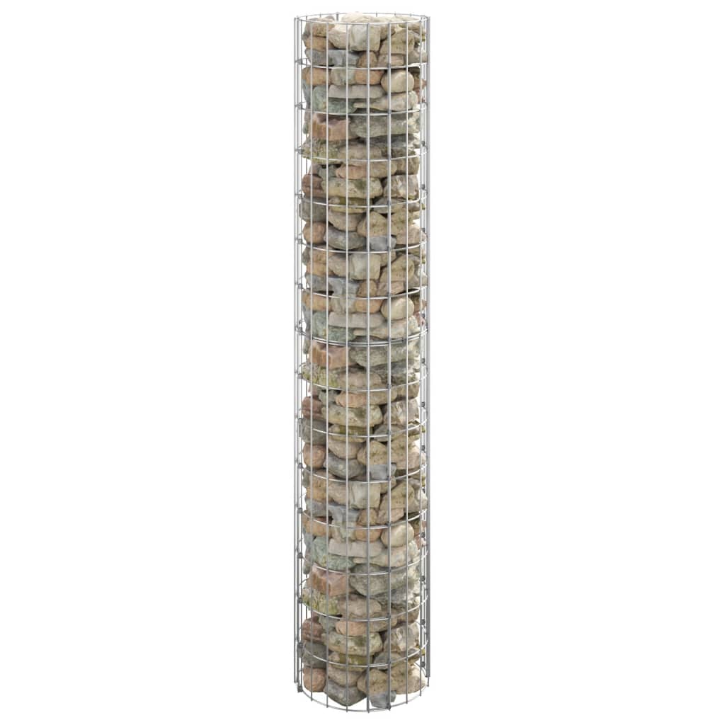Circular Gabion Pole Galvanised Steel Ã ̃30x150 cm - Design Hut