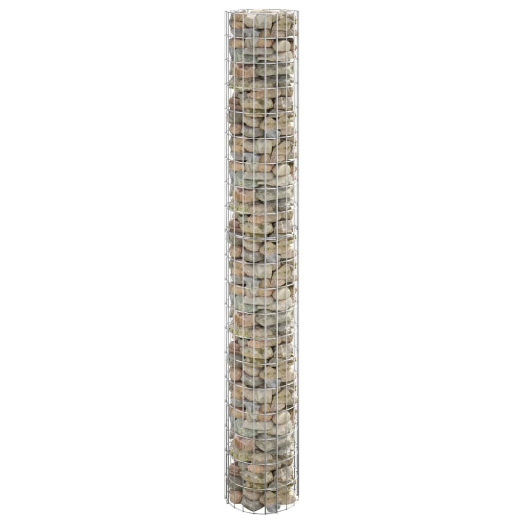 Circular Gabion Pole Galvanised Steel Ã ̃30x200 cm - Decor Base