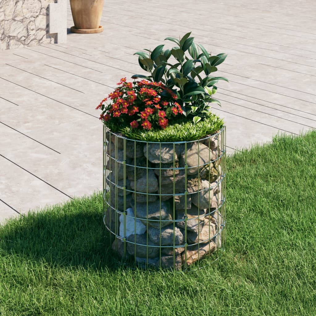 Circular Gabion Pole Galvanised Steel Ã ̃50x50 cm - Merlin Deals