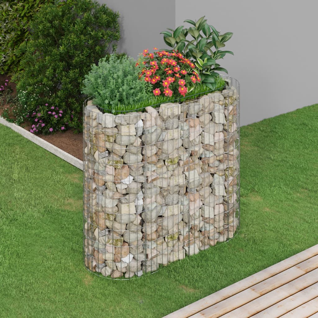 Gabion Raised Bed Galvanised Iron 120x50x100 cm - Design Hut