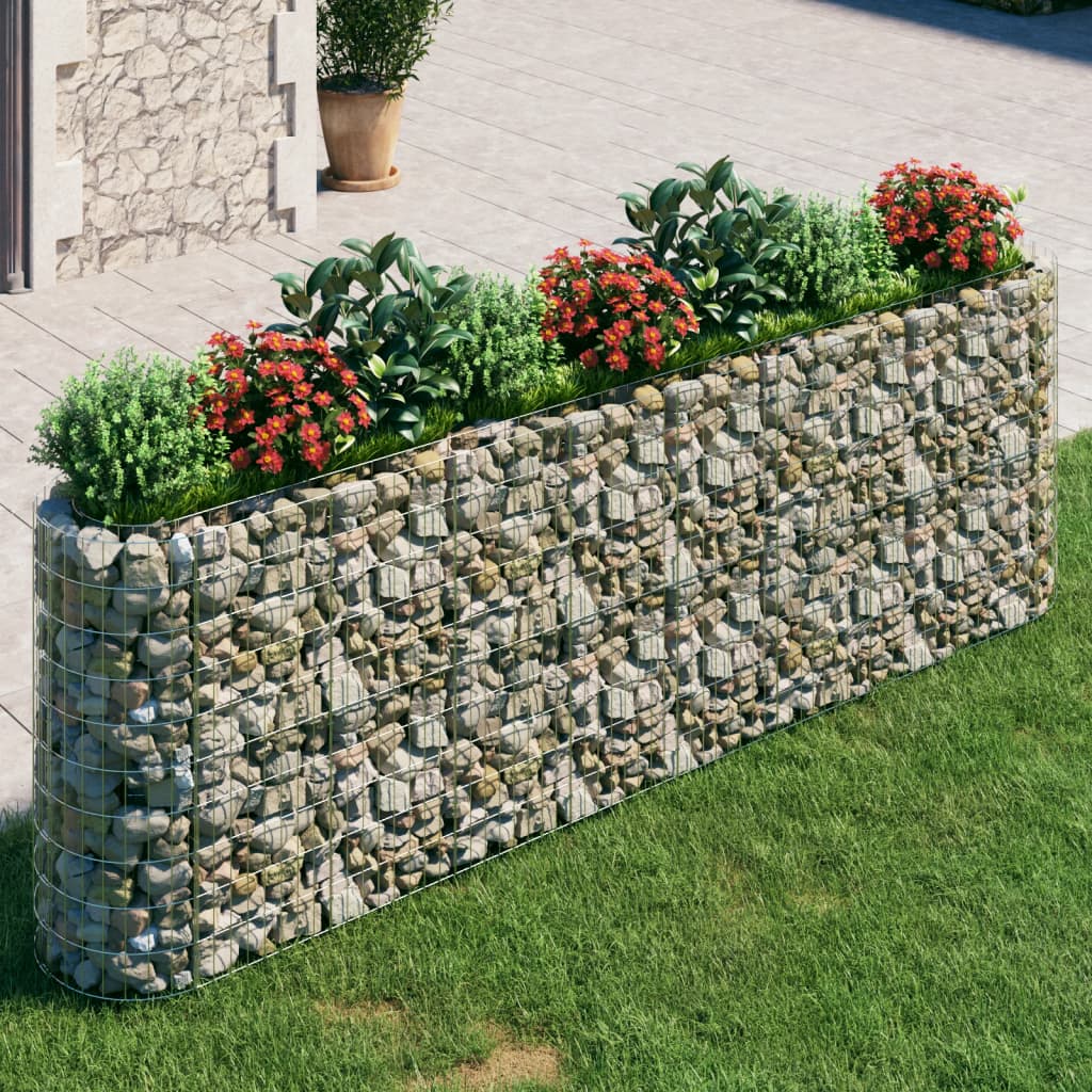 Gabion Raised Bed Galvanised Iron 330x50x100 cm - Tyrell & Tyrell