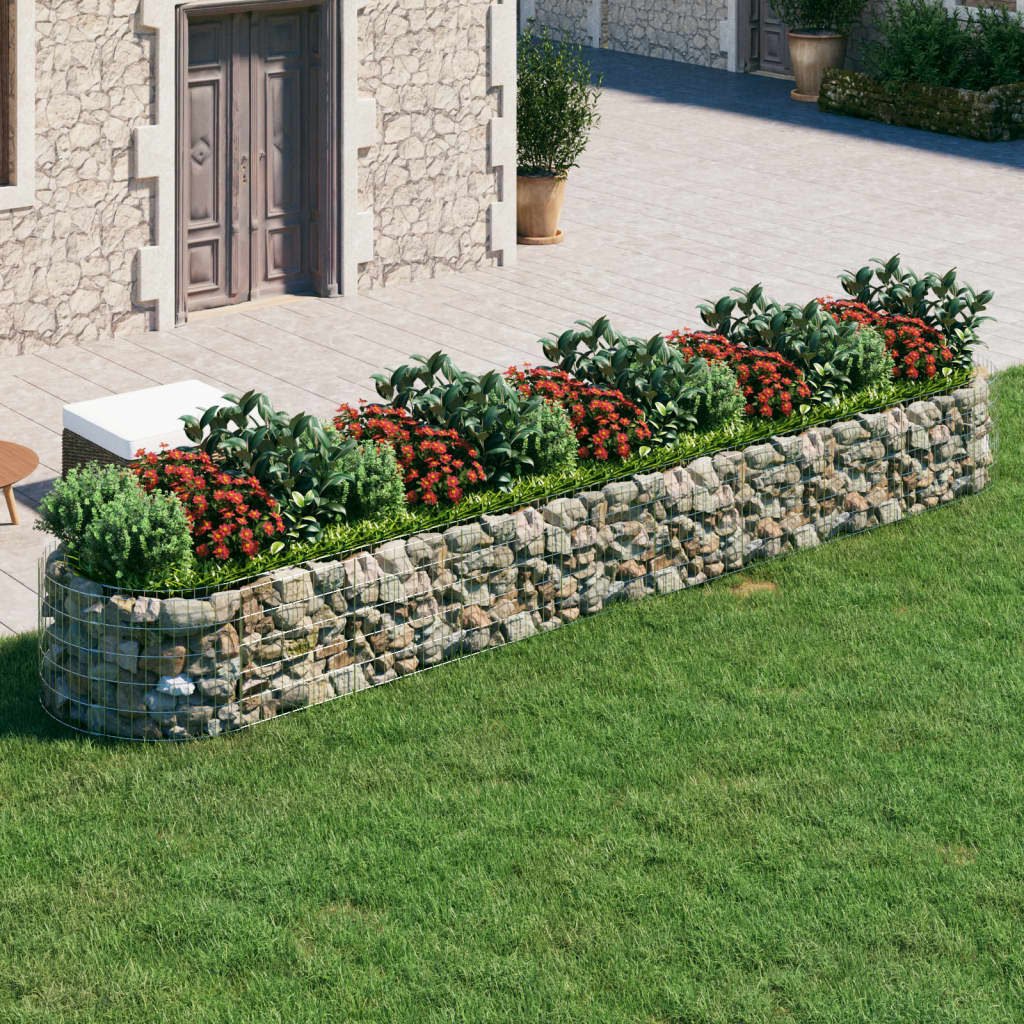 Gabion Raised Bed Galvanised Iron 500x100x50 cm - Merkel Designers