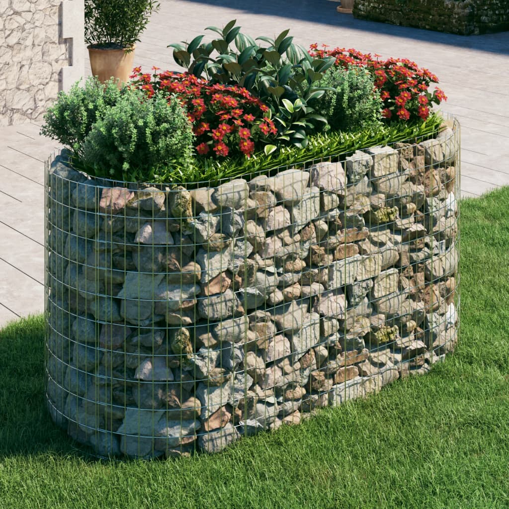 Gabion Raised Bed Galvanised Iron 200x100x100 cm - Casper Homes