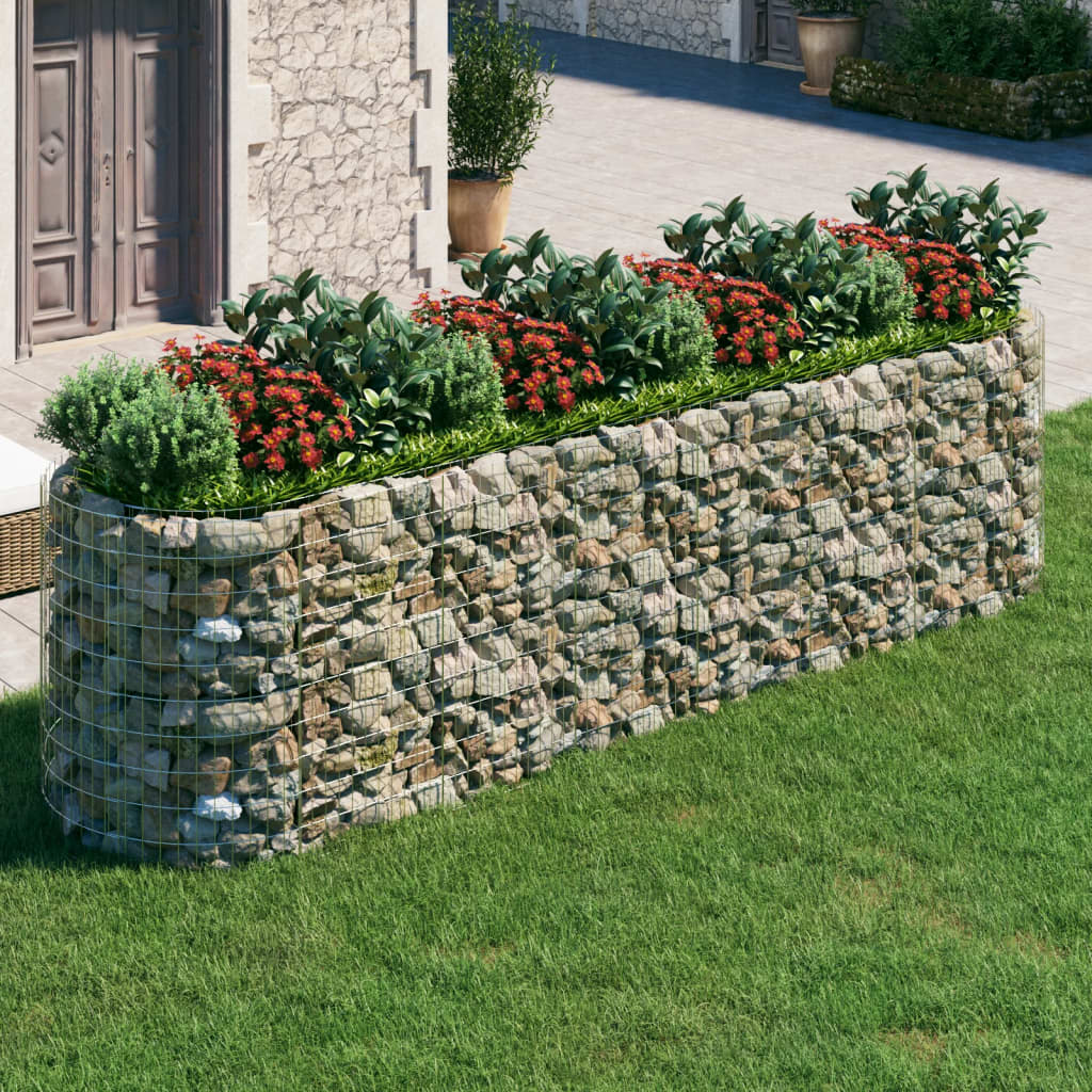 Gabion Raised Bed Galvanised Iron 400x100x100 cm - Discount Dealers
