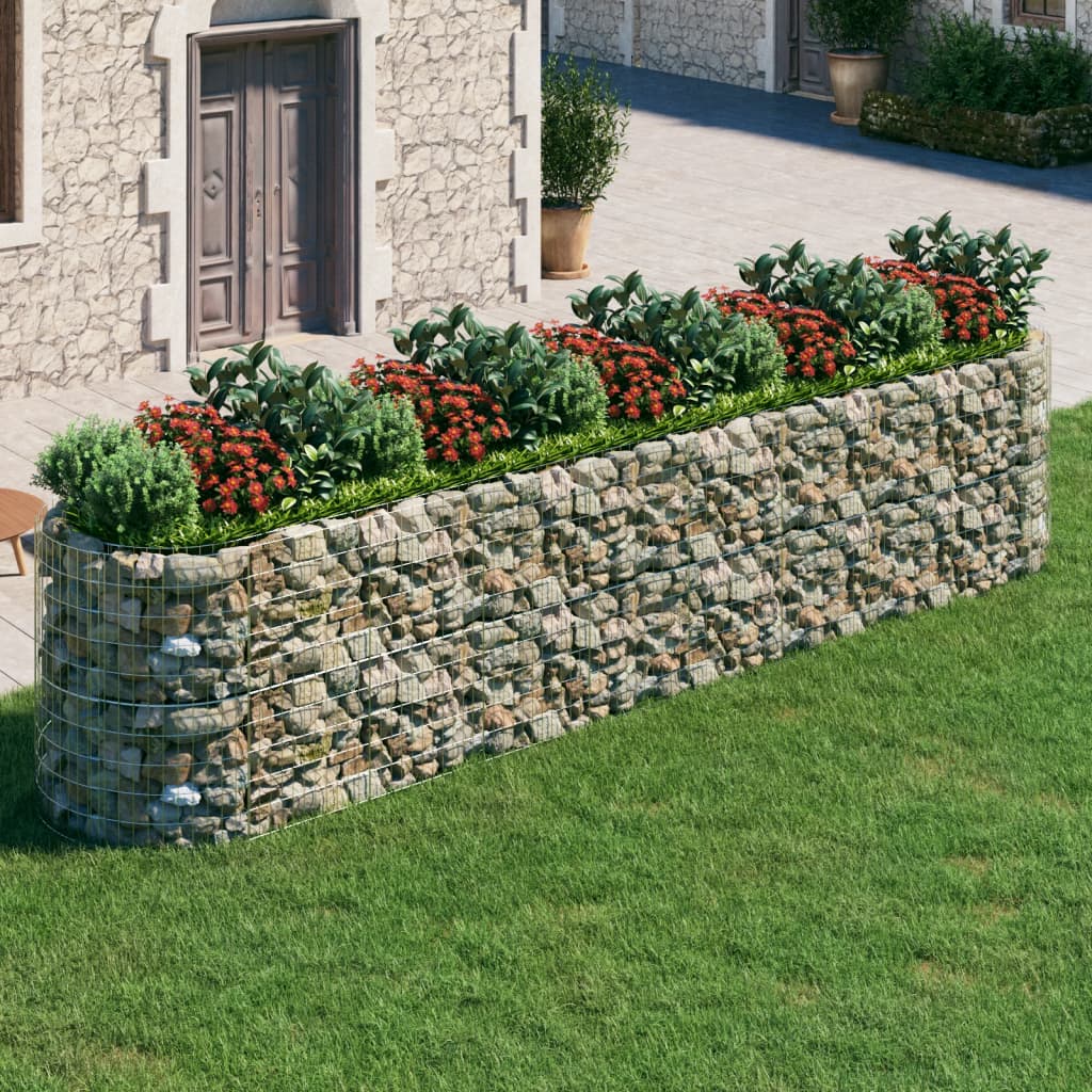 Gabion Raised Bed Galvanised Iron 500x100x100 cm - Unbeatable Bargains