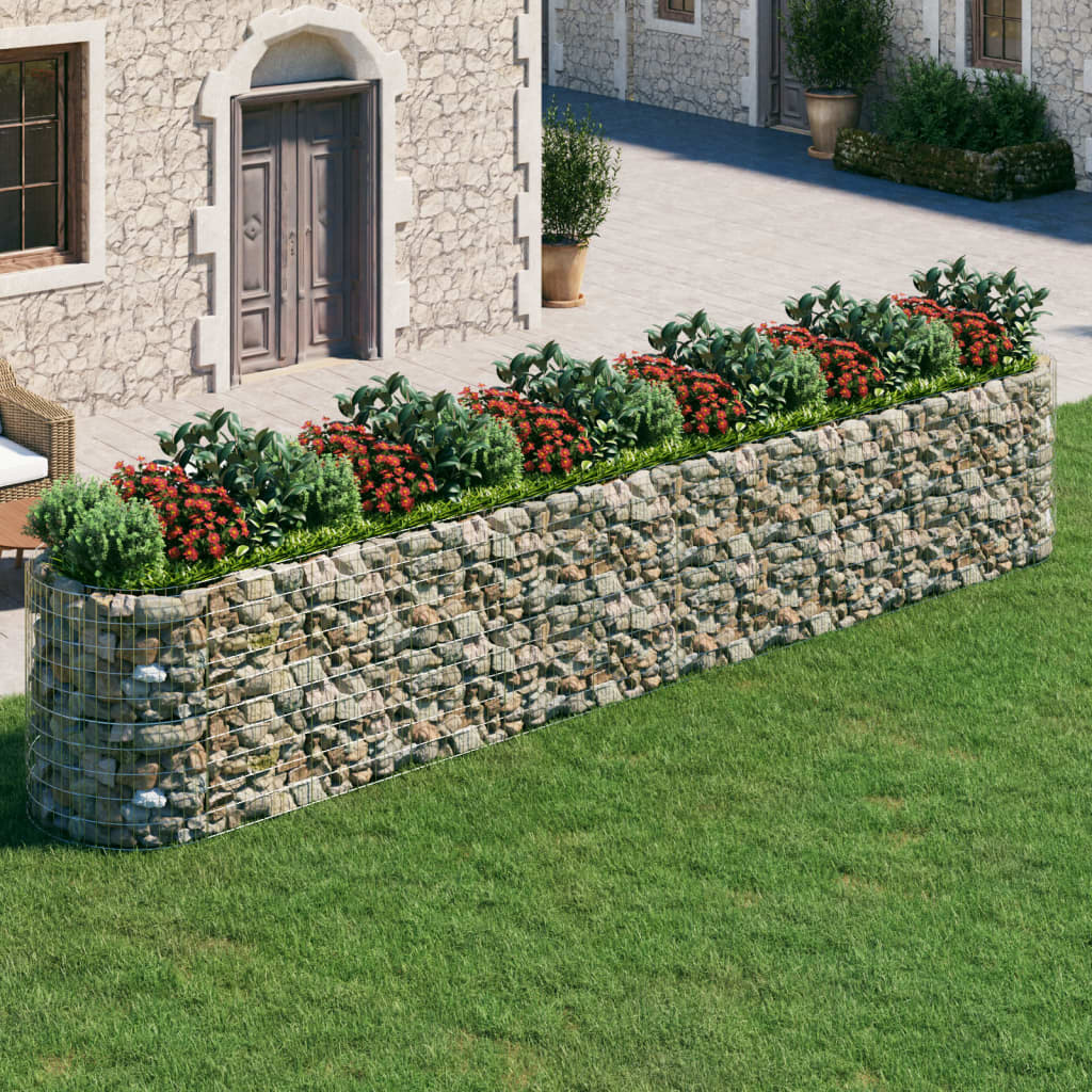 Gabion Raised Bed Galvanised Iron 600x100x100 cm - The Home Maker