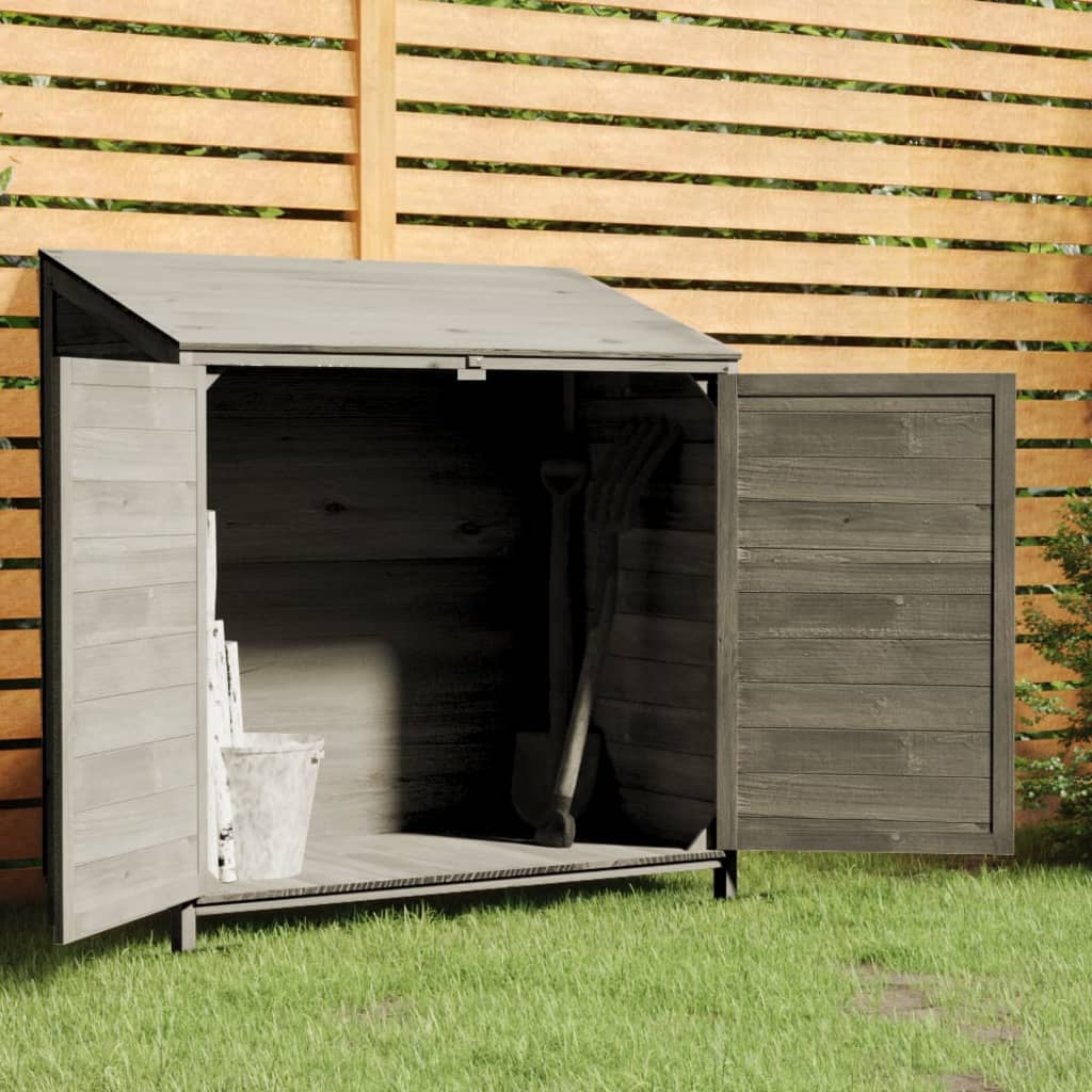 Garden Shed Anthracite 102x52x112 cm Solid Wood Fir - Merkel Designers