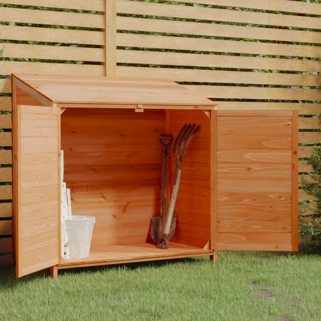 Garden Shed Brown 102x52x112 cm Solid Wood Fir - Brittle & Co