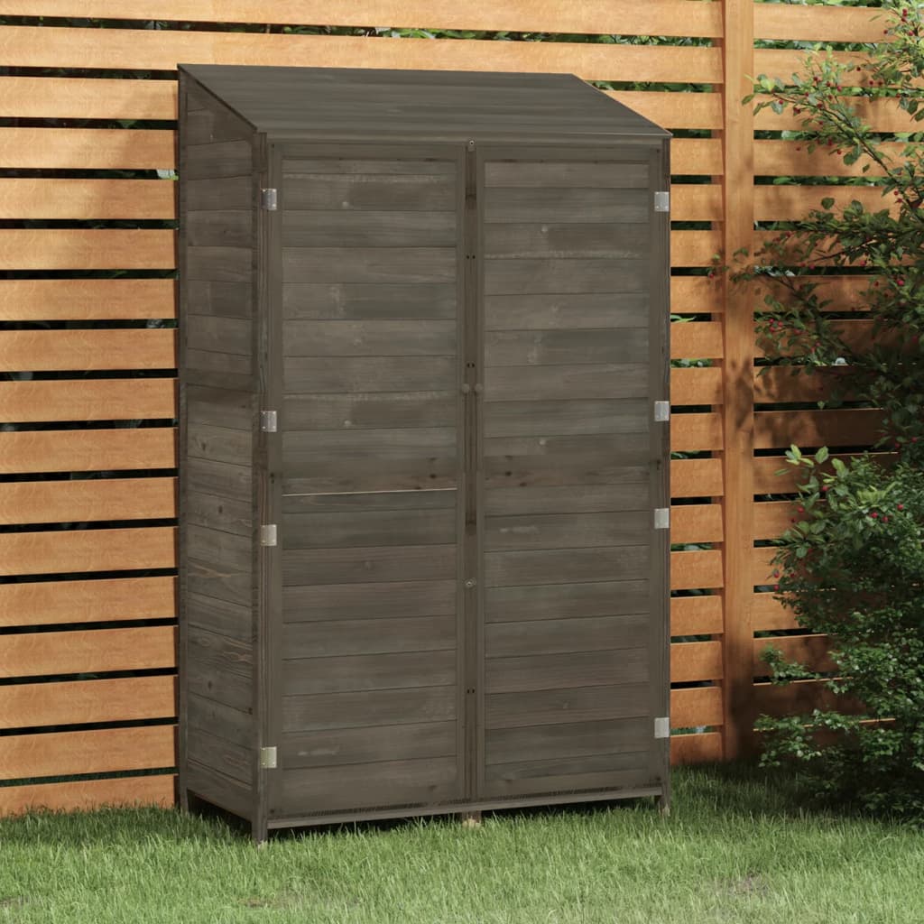 Garden Shed Anthracite 102x52x174.5 cm Solid Wood Fir - Sid & Sam