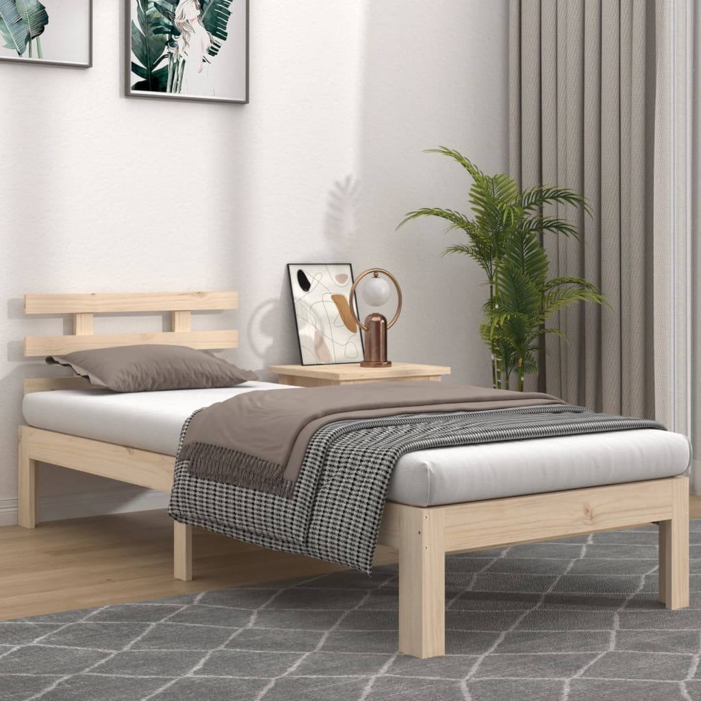 Bed Frame Solid Wood 100x200 cm - Tyrell & Tyrell