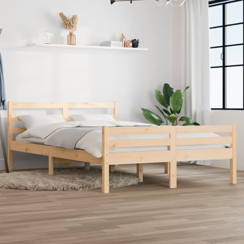 Bed Frame Solid Wood 135x190 cm Double - Millennium Furniture