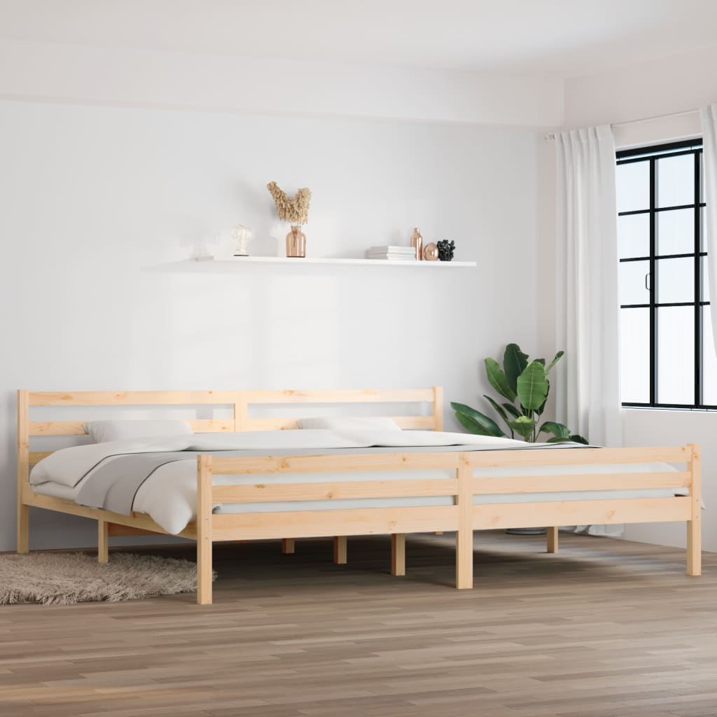 Bed Frame Solid Wood 200x200 cm - Design Hut