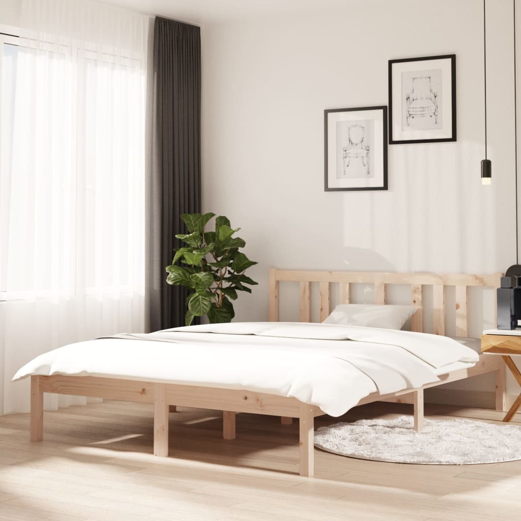 Bed Frame Solid Wood 135x190 cm Double - Millennium Furniture