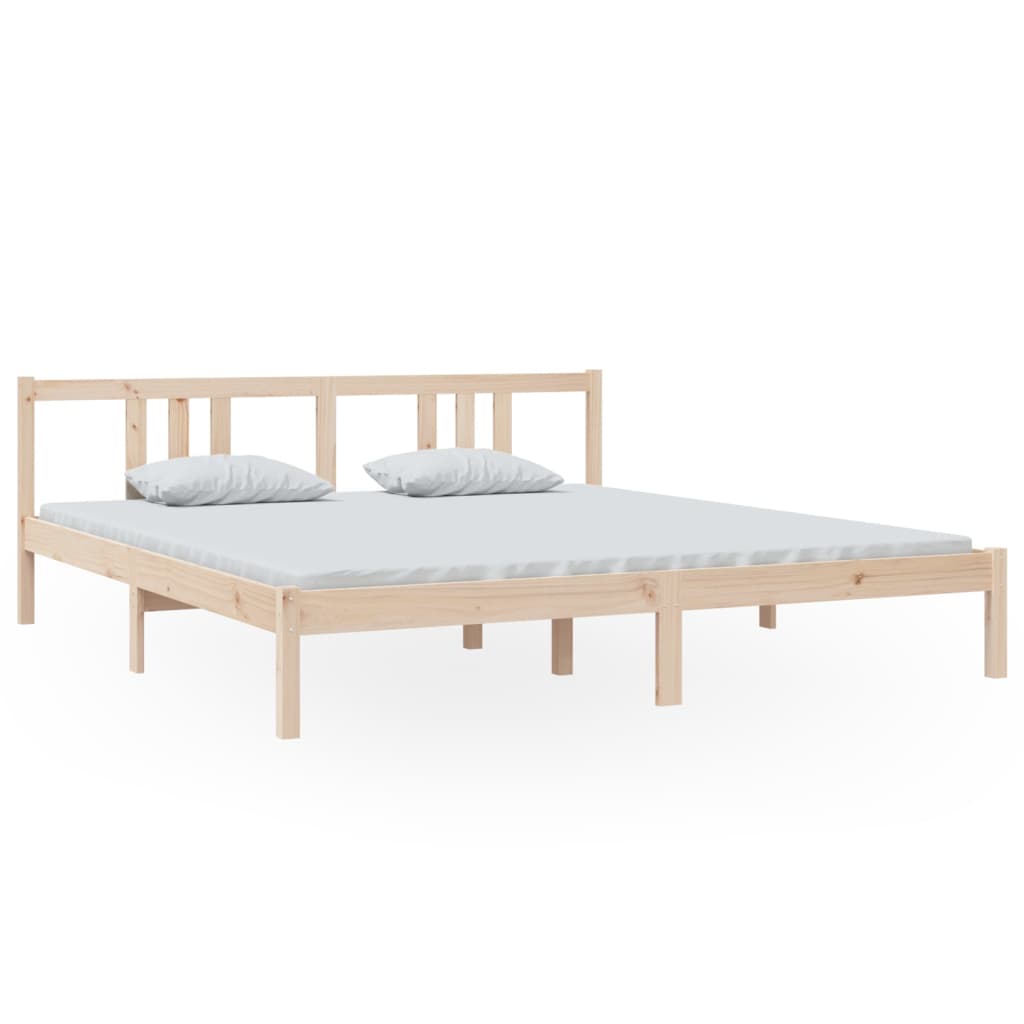 Bed Frame Solid Wood 180x200 cm Super King - Direct Imports