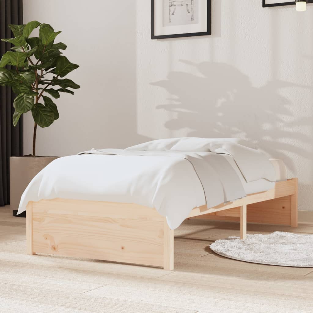 Bed Frame Solid Wood 75x190 cm Small Single - Design Hut