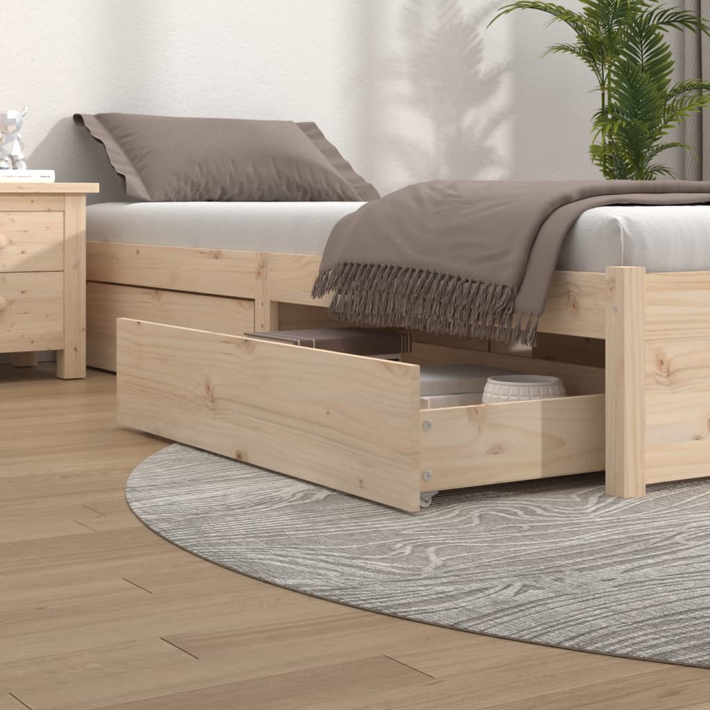 Bed Drawers 4 Pieces Solid Wood Pine - Discount Dealers