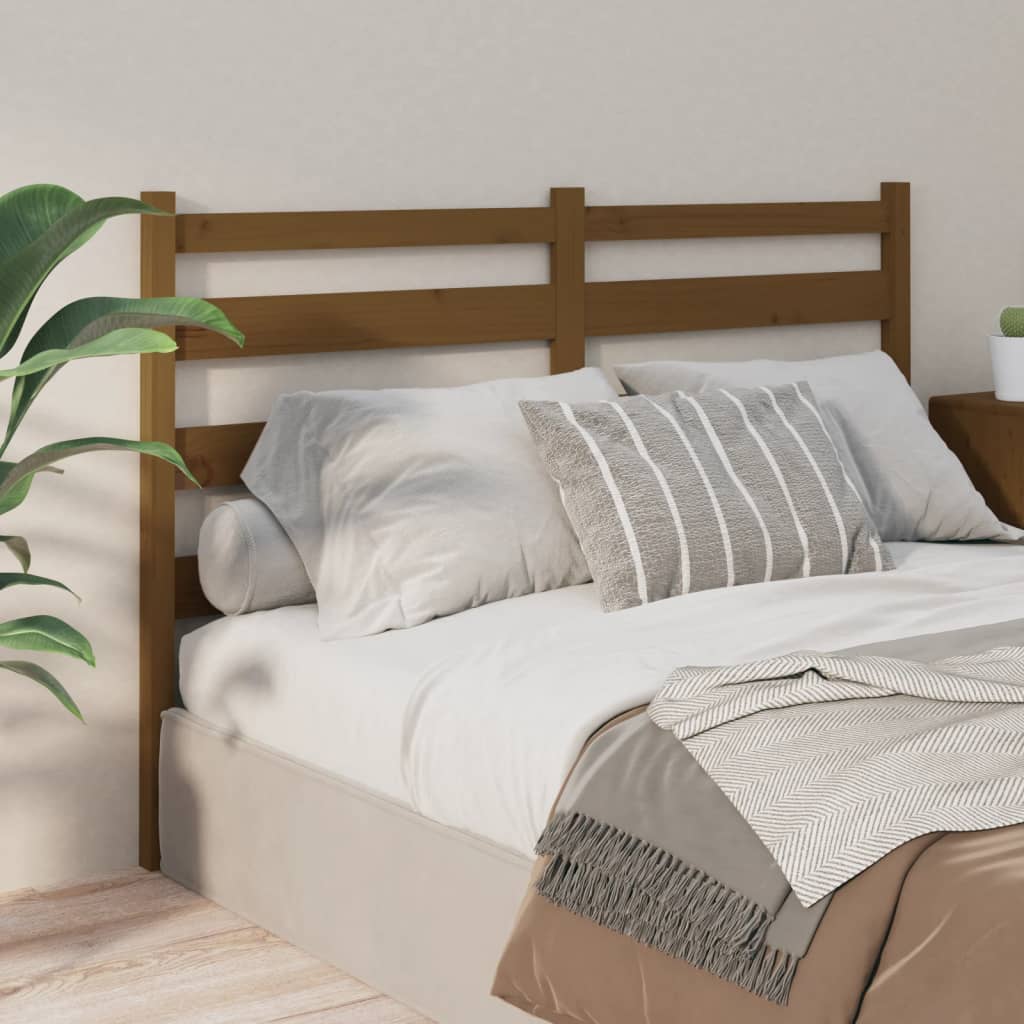 Bed Headboard Honey Brown 166x4x100 cm Solid Wood Pine - Millennium Furniture