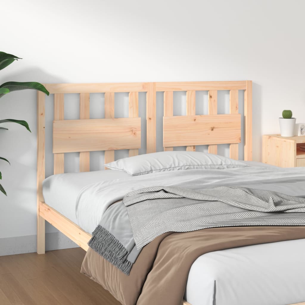 Bed Headboard 140.5x4x100 cm Solid Wood Pine - Merlin Deals